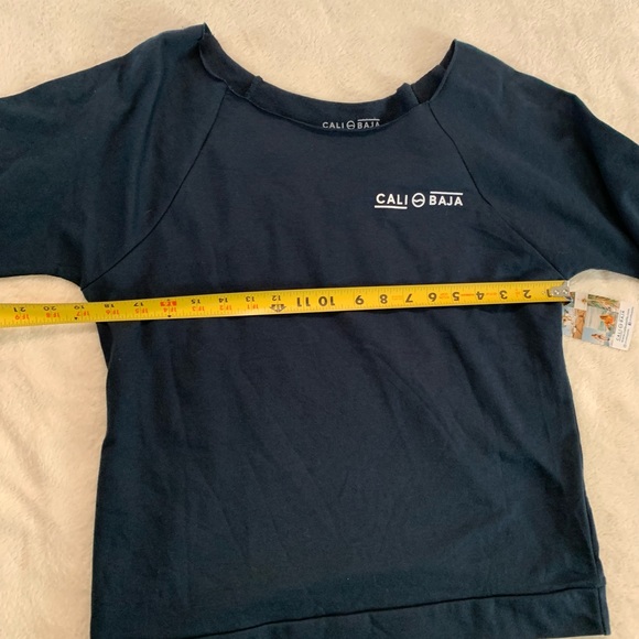 Cali Baja Navy Blue Long Sleeve Top Size Large - Picture 16 of 17